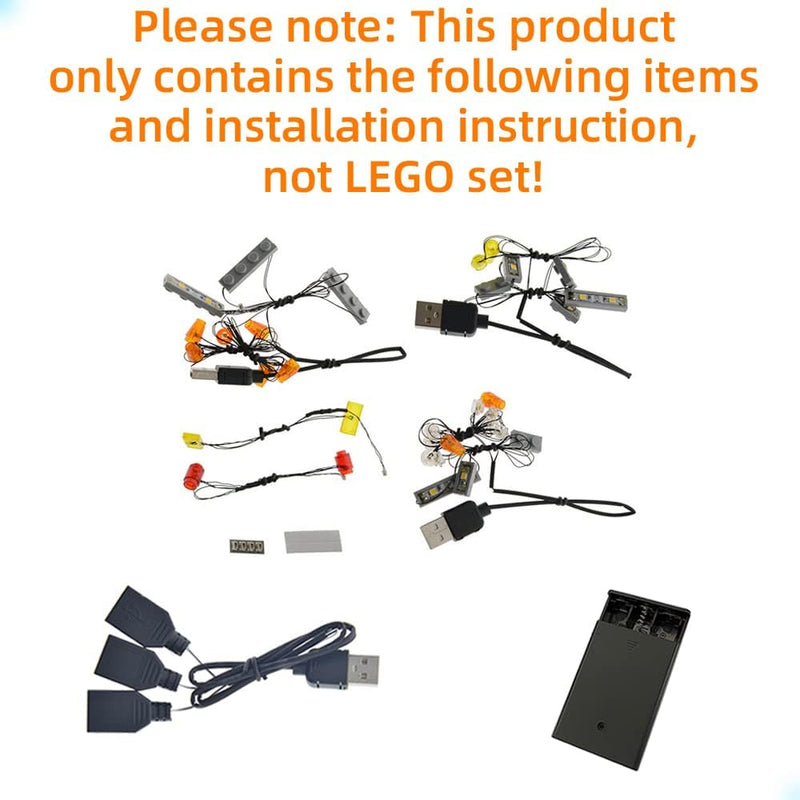 GEAMENT LED Licht-Set Kompatibel mit Lego Movie Eisenbarts See - Kuh (MetalBeard&