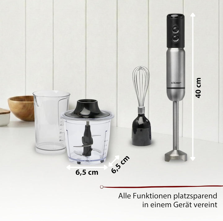 Cloer SB3010 Stabmixer 4-in-1 Pürierstab Zerkleinerer Schneebesen