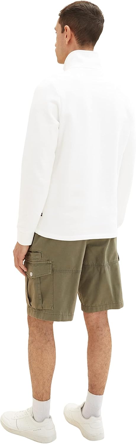 TOM TAILOR Herren Relaxed Fit Cargo Shorts 28 10415 - Dusty Olive Green, 28 10415 - Dusty Olive Gree