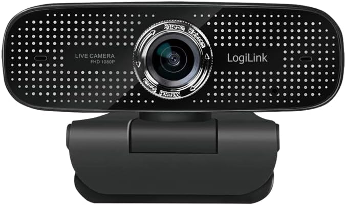 LogiLink UA0378 - Konferenz HD-USB-Webcam, 100° Weitwinkelobjektiv, Dual-Mikrofon mit Rauschunterdrü