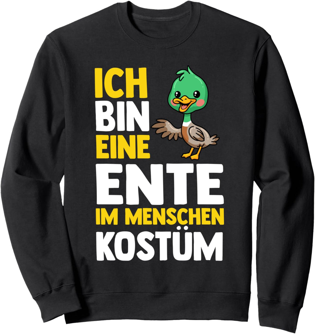 Ente im Menschen Kostüm Sweatshirt