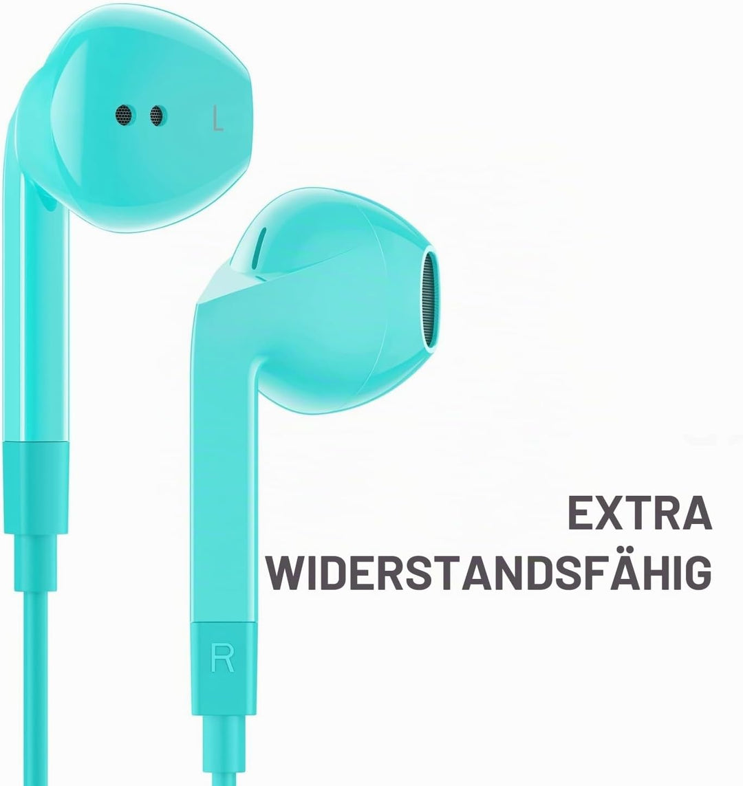 LUDOS FEROX Kopfhörer In Ear Kopfhörer mit Kabel und Mikrofon, 5 Jahre Garantie, In Ear Ohrhörer, 3,