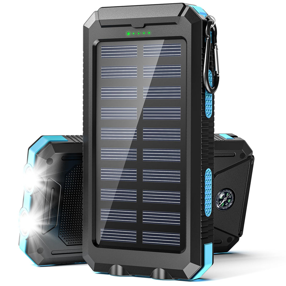 Vikeri Solar Powerbank 26800mAh, USB-C Powerbank Solar Outdoor for Camping | Wasserdichtes Solar Cha
