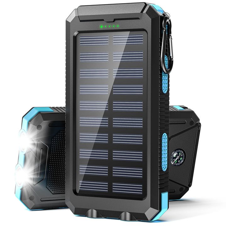 Vikeri Solar Powerbank 26800mAh, USB-C Powerbank Solar Outdoor for Camping | Wasserdichtes Solar Cha
