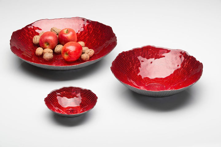 Schale Luxor rot 8 cm Ø 38,5 cm von Sandra Rich