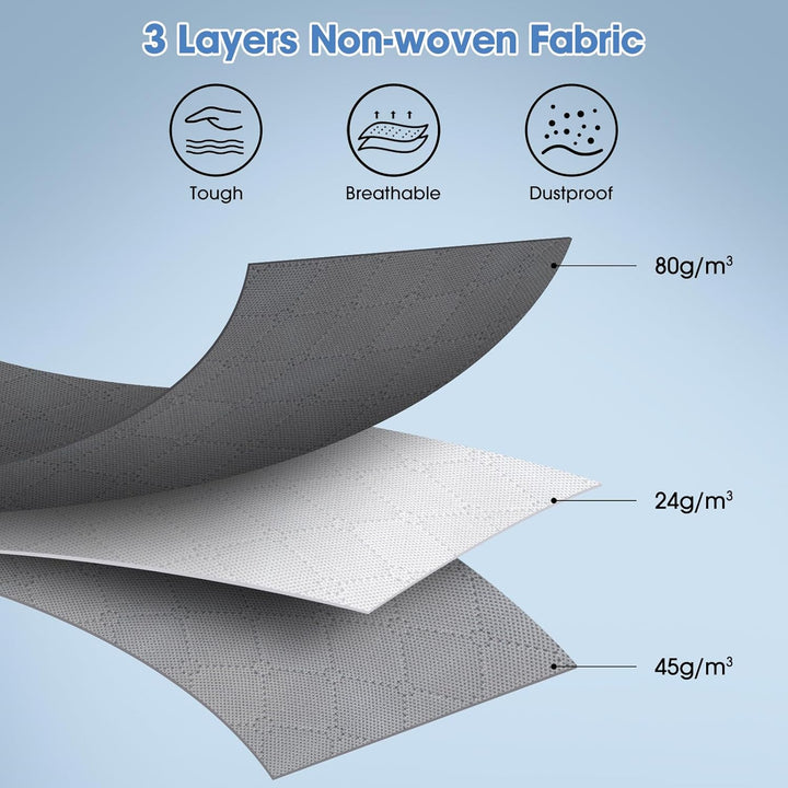 AIOR 6 Stück 60L Gross Aufbewahrungstasche, Faltbare Unterbett Kleideraufbewahrung Schrank Organizer