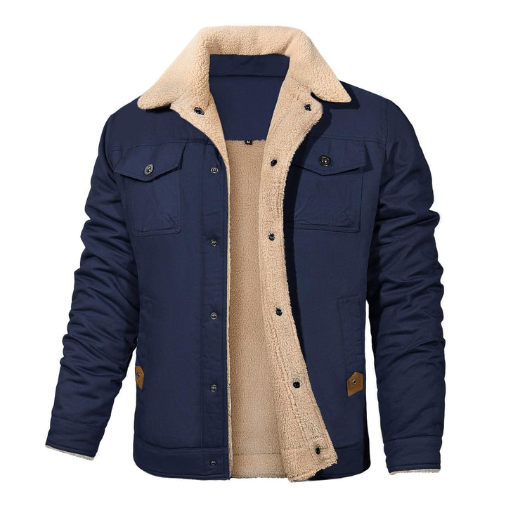 Voqeen Winterjacke Herren Fleece Gefüttert Cargo Jacke Warme Herren Fliegerjacke Militär Winddichte