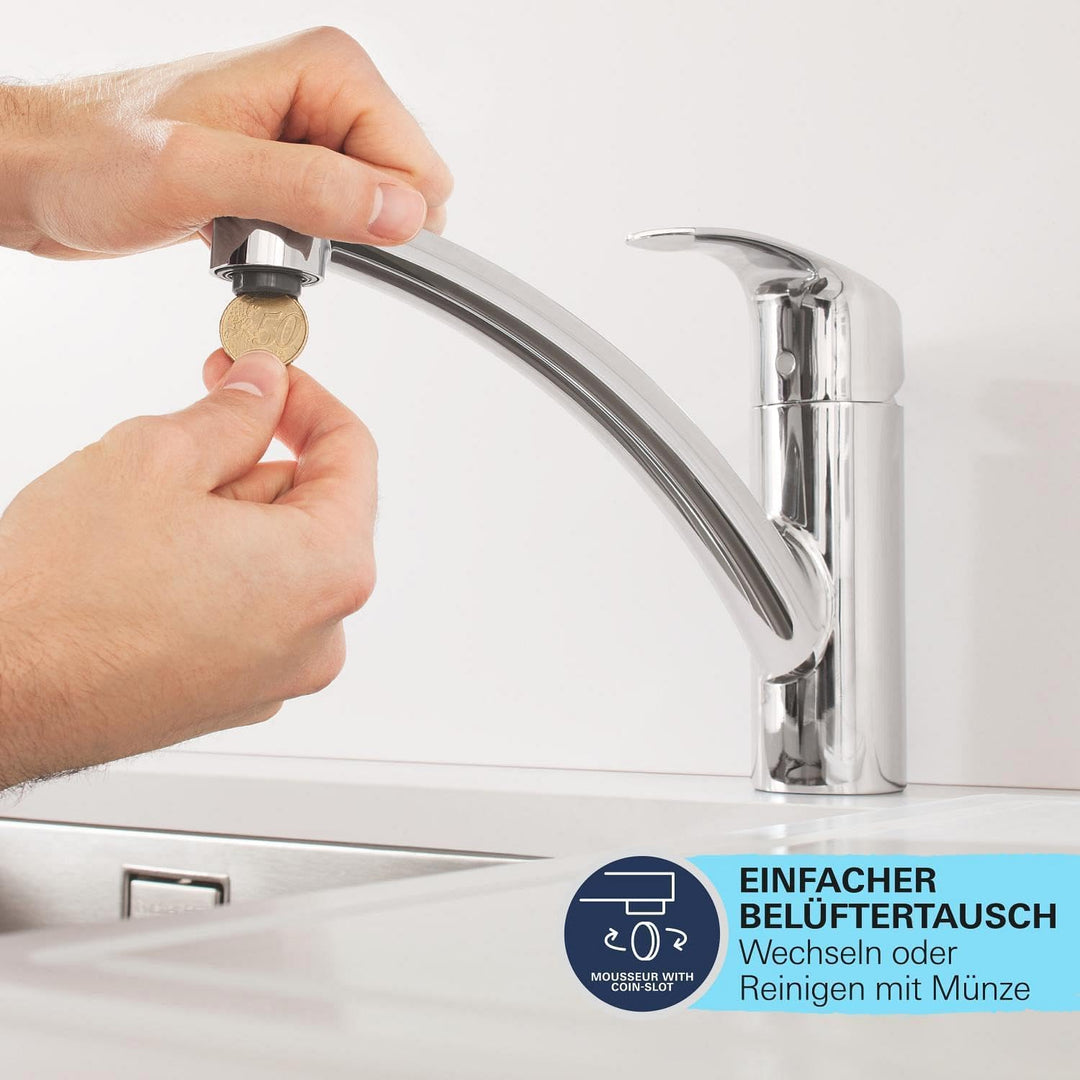 GROHE Start - Einhand-Spültischarmatur (DN 15, Schwenkbereich 140°, Einlochmontage), chrom, 30530002