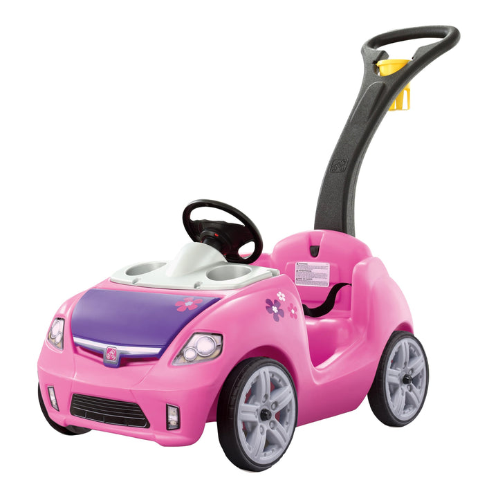 Step2 Whisper Ride Kinderauto/Rutscher in Rosa | Spielzeug Auto mit Schiebestange | Kinderfahrzeug/R