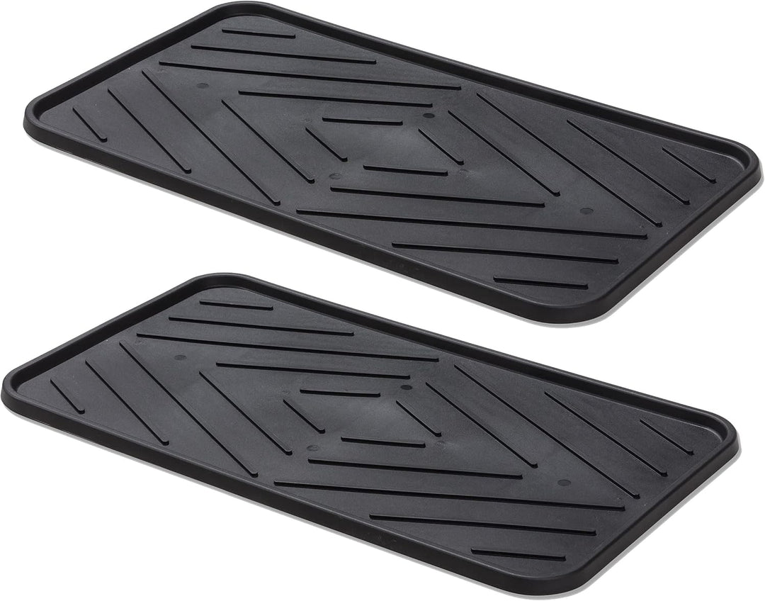 Carpido Schuhabtropfschale 2er Set Schuhablage Ablage - Fressnapfunterlage Napfunterlage Schuhbrett