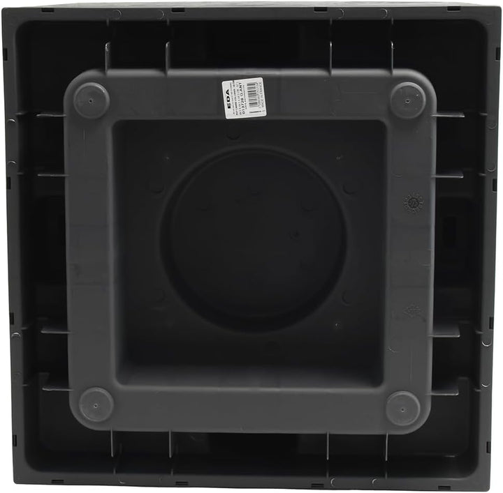 EDA - Quadratischer Topf 50 cm Volcania 57 l – Dekor Steinoptik – doppelwandig – Wasserspeicherzone