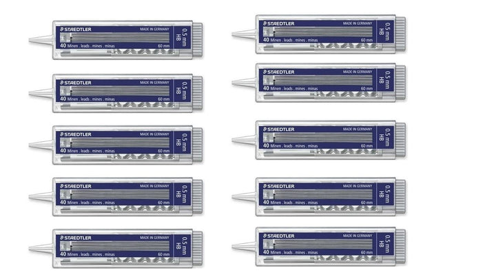 STAEDTLER 255 05-HB Mars Micro Feinminen 40 Stück Minendurchmesser 0.5 mm, HB