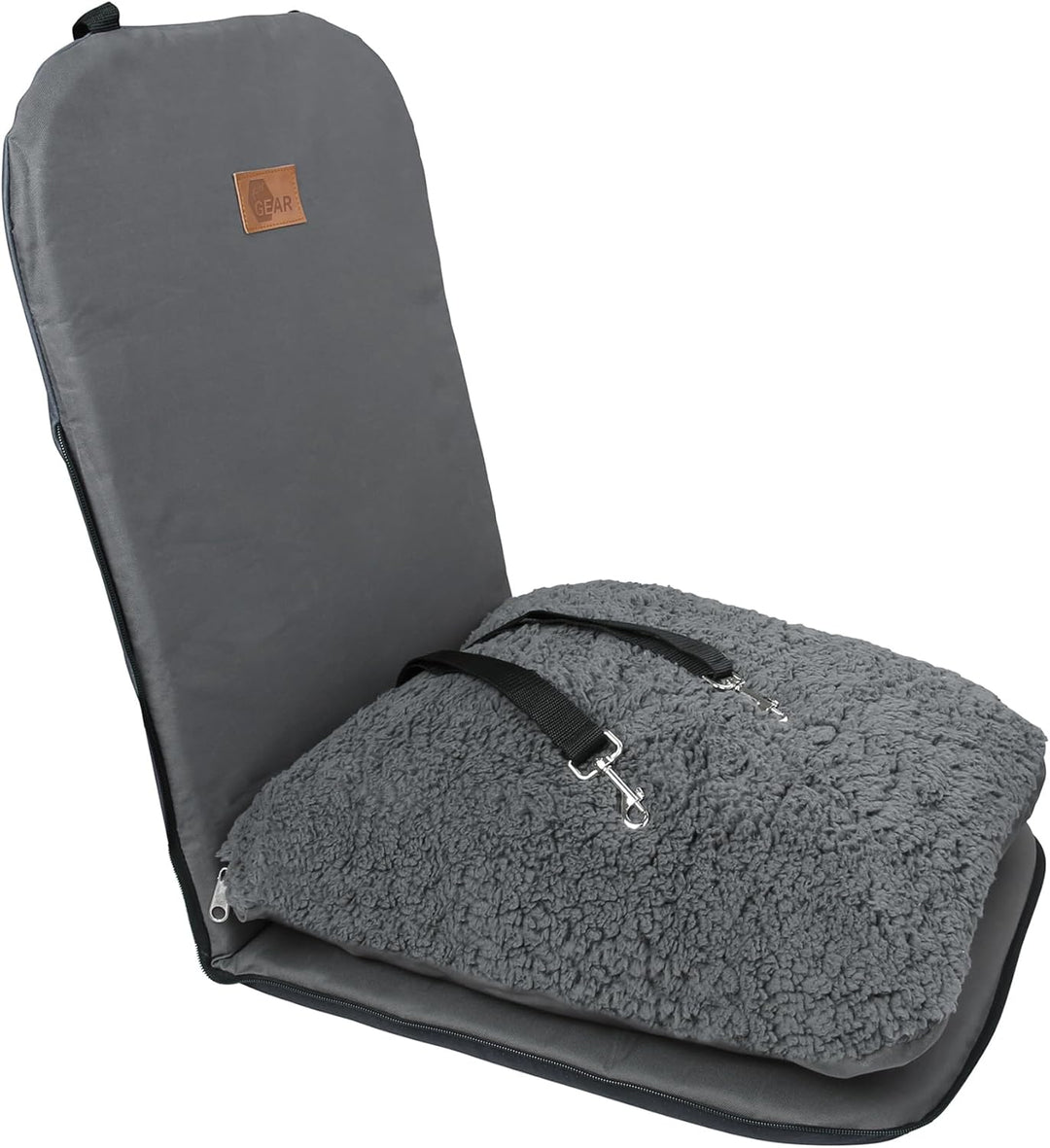 your GEAR Frontera Hundeautositz – Orthopädisches Hundebett & Hundekorb für Auto mit Sicherheitsgurt