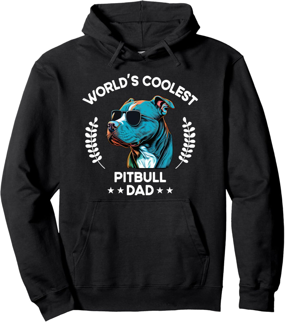 World's Coolest Dog Dad Papa – Herren Pitbull Pullover Hoodie