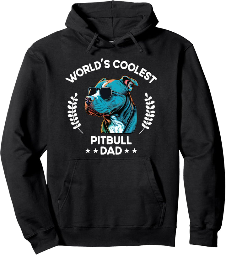 World's Coolest Dog Dad Papa – Herren Pitbull Pullover Hoodie