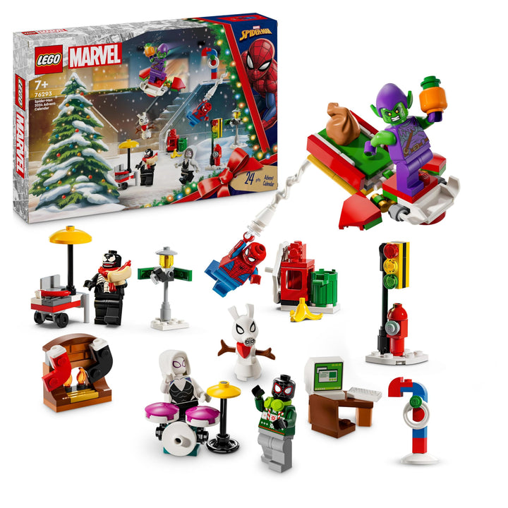 LEGO Spider-Man Adventskalender 2024, Superhelden-Spielzeug, vorweihnachtliches Geschenk für Jungen