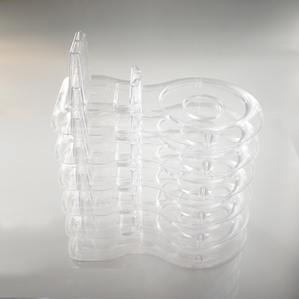 Artliving Staffelei-Ständer für Teetassen und Untertasse, transparent, 6 Stück, 6