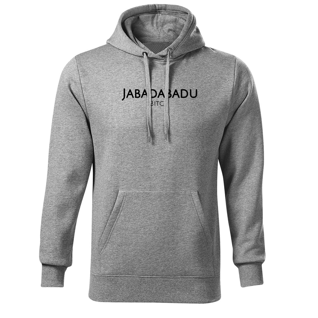 OwnDesigner Jabadabadu Hoodie Damen mit Aufdruck Zip Pullover Female (Cape 447 XL Grau)
