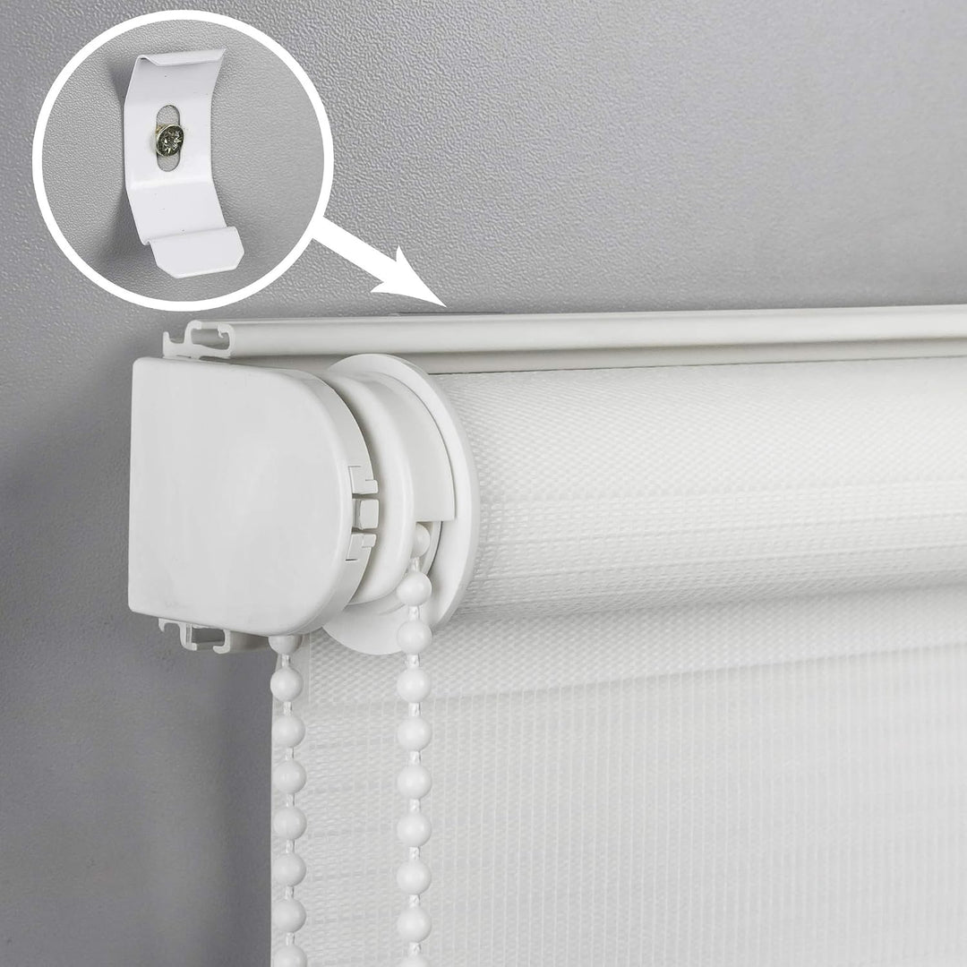 ROLLMAXXX Duo-rollo Doppelrollo Klemmfix ohne Bohren (130 x 150 cm, Weiss) 130 x 150 cm Weiss, B130