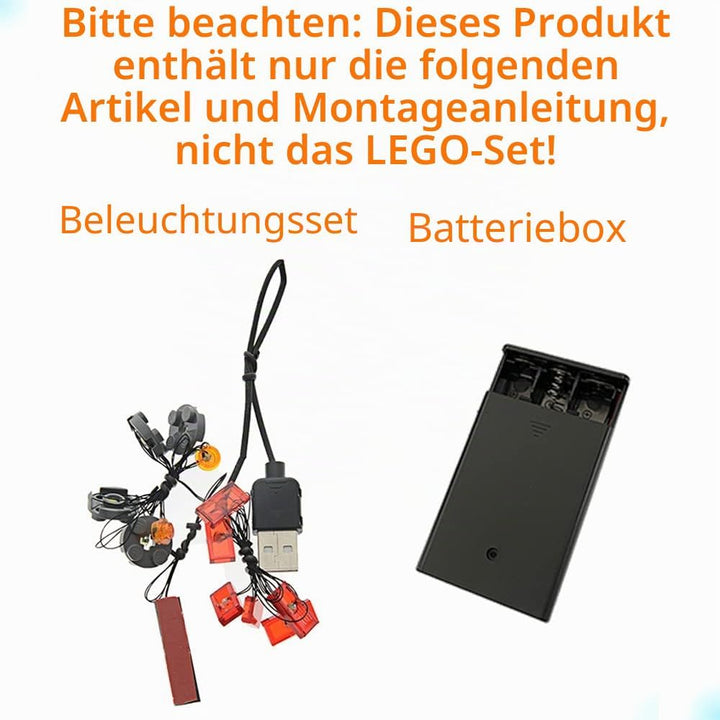 GEAMENT LED-Licht-Set für Dom's Dodge Ladegerät (Dom’s Dodge Charger) – Kompatibel mit Lego Technic
