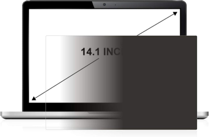 upscreen 14.1" Anti-Spy Blickschutzfolie für 14,1 Zoll Notebooks (35.8 cm) [305 x 190 mm, 16:10] - P