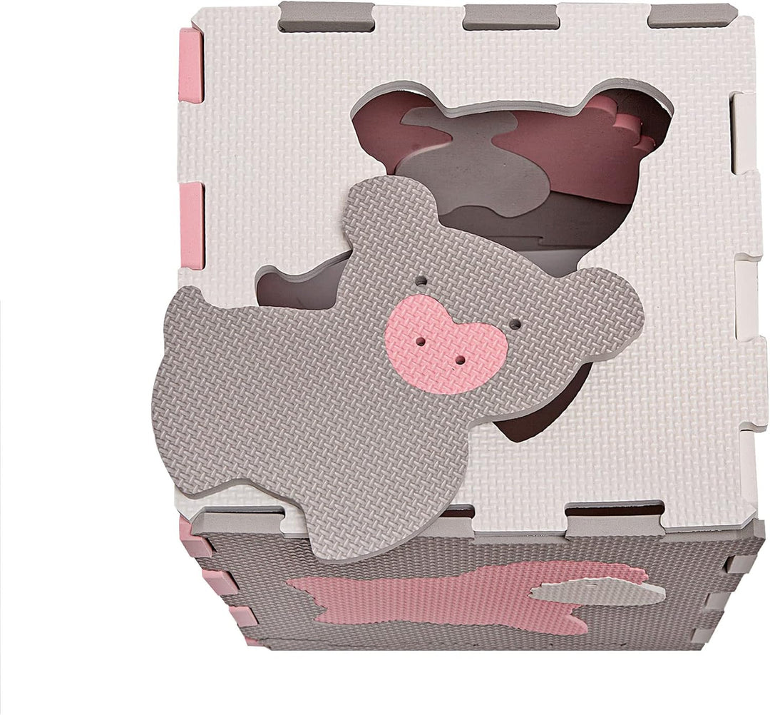 Hakuna Matte Stylische Baby Puzzlematte 1,2 x 0,9 m Bauernhof – 12 Platten 30x30 cm – 20% dickere, w