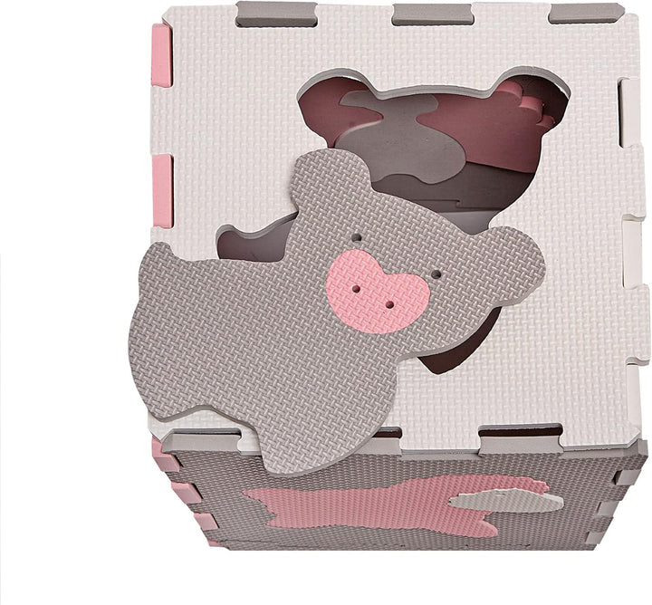 Hakuna Matte Stylische Baby Puzzlematte 1,2 x 0,9 m Bauernhof – 12 Platten 30x30 cm – 20% dickere, w
