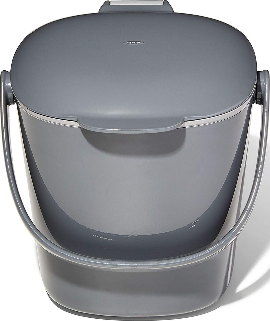 OXO Good Grips Komposteimer grau – geruchsdichter Abfalleimer für die Küche – 2,8 l 2.8L Anthrazit,