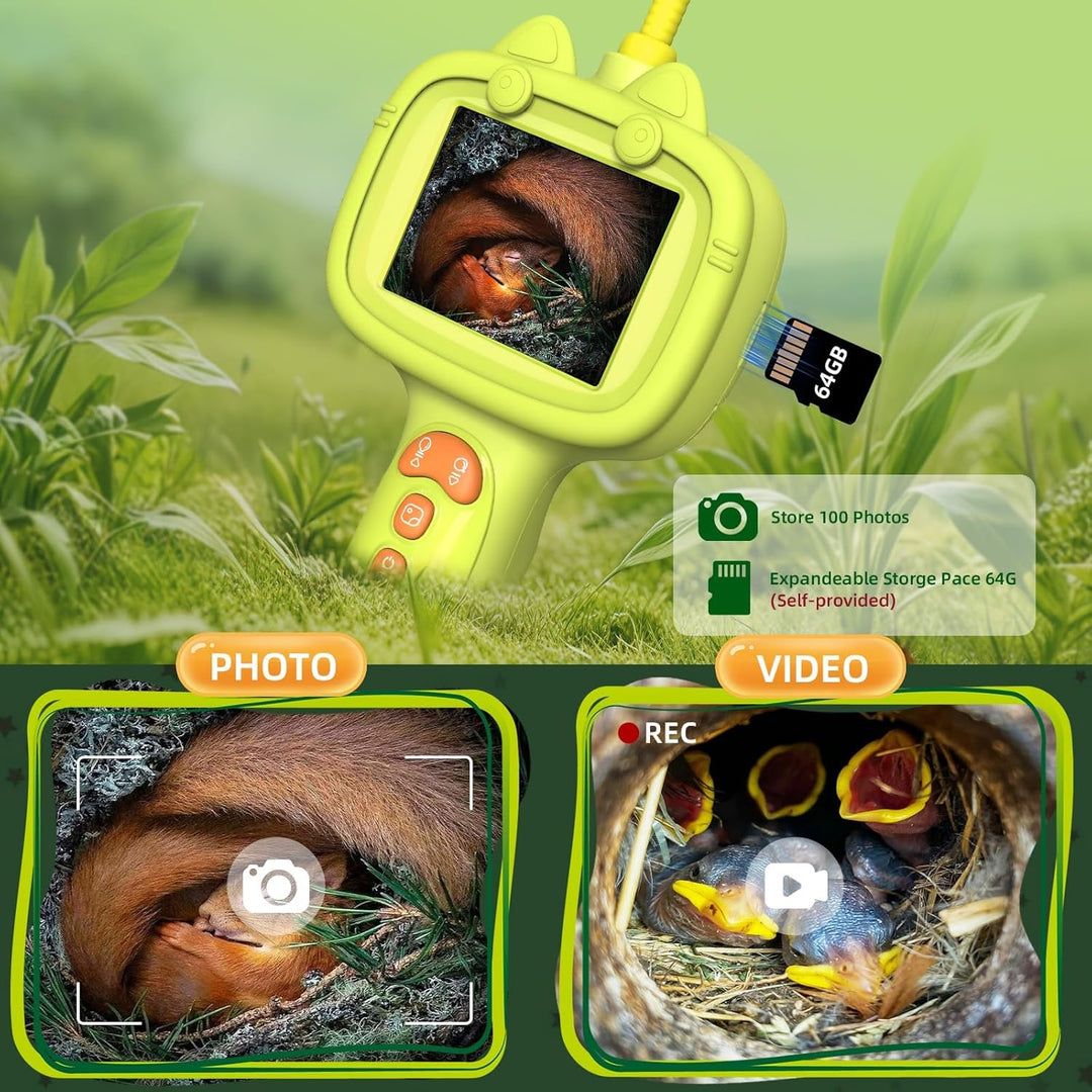 Daxiongmao Endoscope Camera for Children, 1080P Pädagogisches Wissenschafts-Erkundungsspielzeug Set,