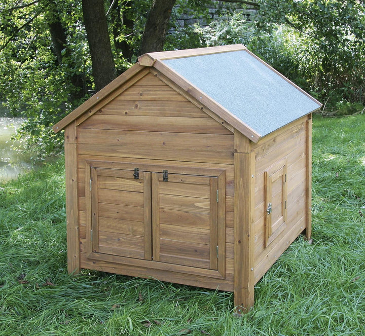 Kerbl Kleintierstall für Hühner oder Kaninchen, Holz mit Schutzfarbe lasiert & Legenest zu Kerbl Kle