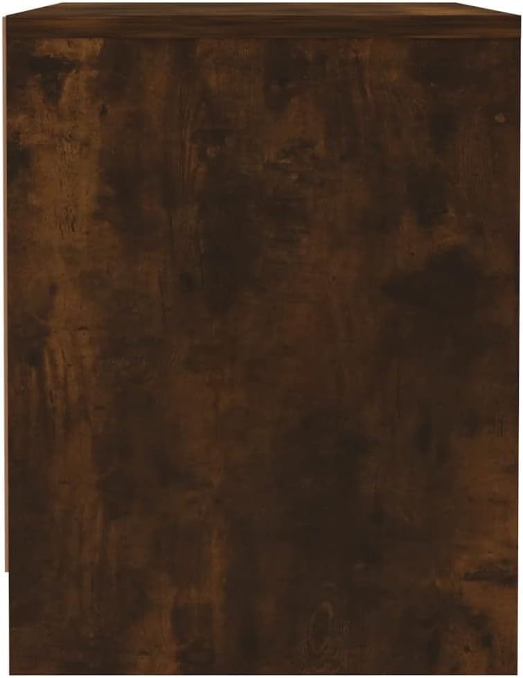 WIFESE Nachttisch Räuchereiche 45x34x44,5 cm Holzwerkstoff Nachtkästchen Nachtkommode Beistelltisch