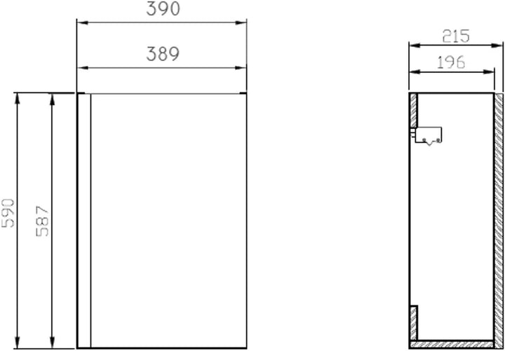 VBChome Das Moduo-Set Slim Grau 40 cm Waschplatz Badmöbel Hochglanz Oberfläche Kleines Gästebad Best