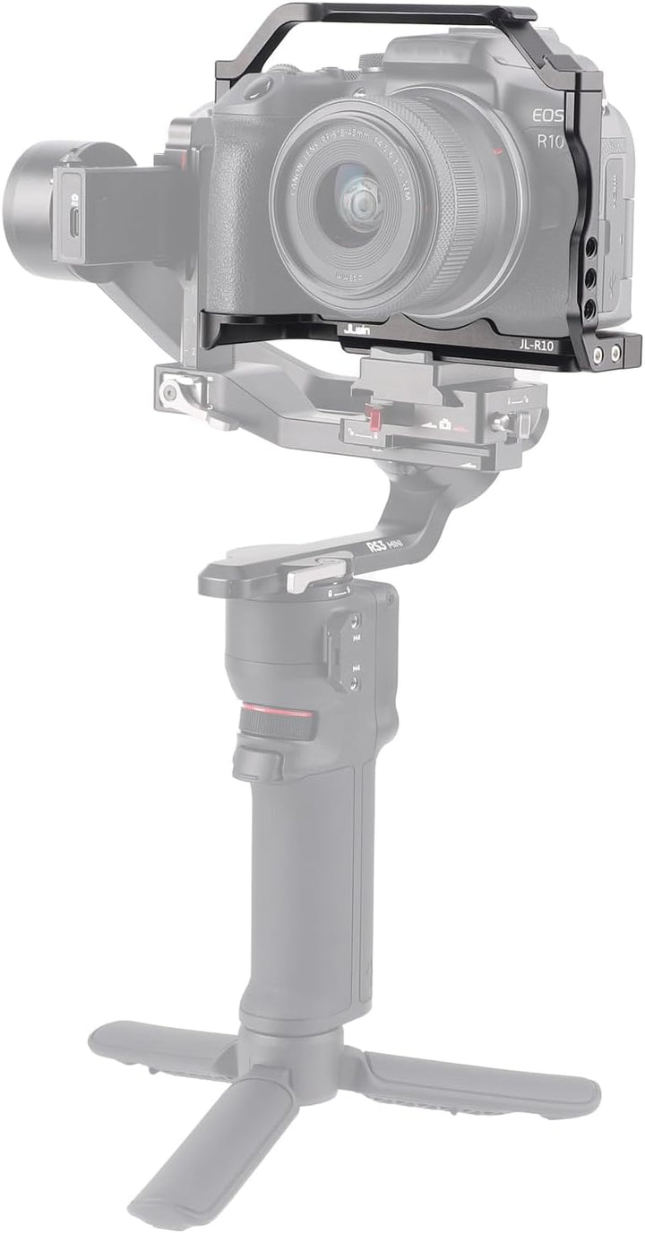 FOTGA Kamerakäfig mit Top Handle Griff Oben Handgriff für Canon EOS R10 Kamera, Aluminium Vlogging K
