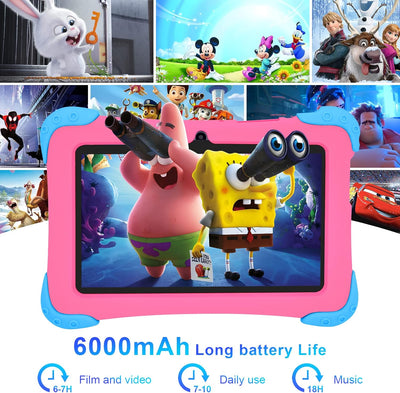EagleSoar Kinder Tablet Android 12 Kindertablet 7 Zoll, Quad Core 2GB+32 GB, Dual-Kamera, HD-Display