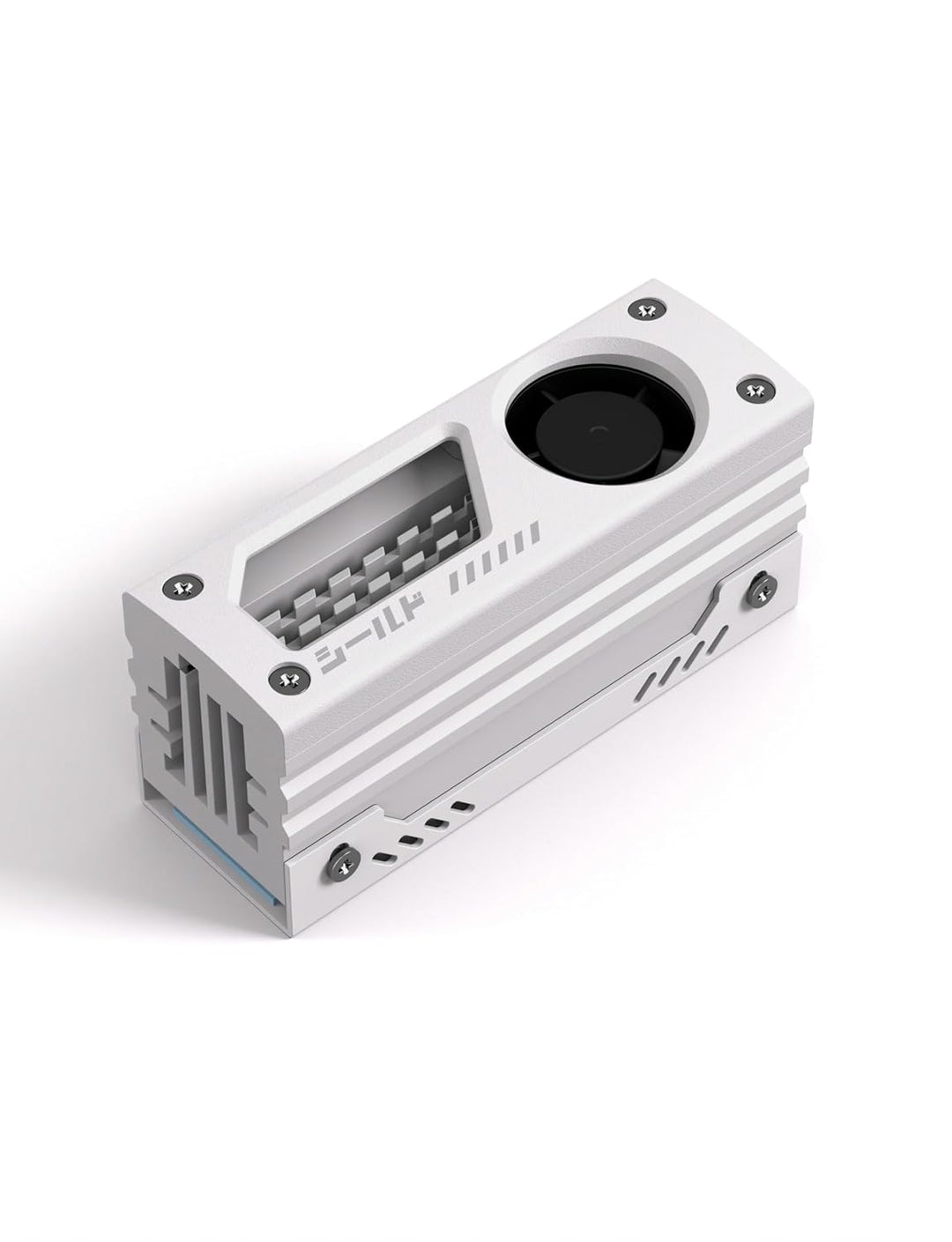 EZDIY-FAB Shield M.2 SSD-Kühlkörper mit eingebautem 20mm PWM-Lüfter, Premium-Aluminium-Design, Hochl