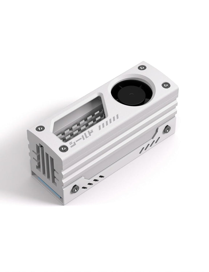 EZDIY-FAB Shield M.2 SSD-Kühlkörper mit eingebautem 20mm PWM-Lüfter, Premium-Aluminium-Design, Hochl