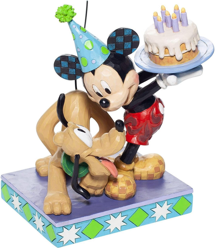 Disney Traditions Pluto and Mickey Birthday Figurine