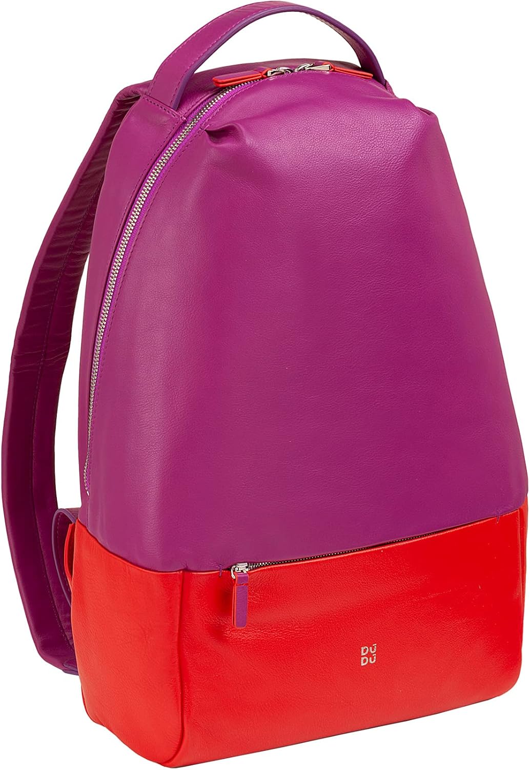 DUDU Herren-Sportrucksack aus mehrfarbigem Leder, weicher, Farbiger Damen-Rucksack mit Anti-Diebstah