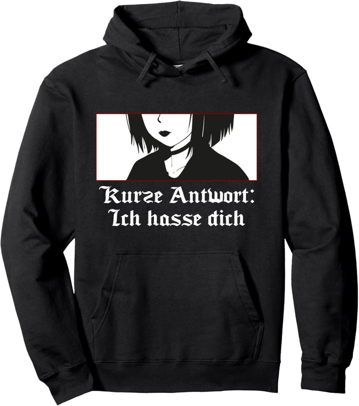 Kürze Antwort: Ich habe Dich E-Girl Pullover Hoodie