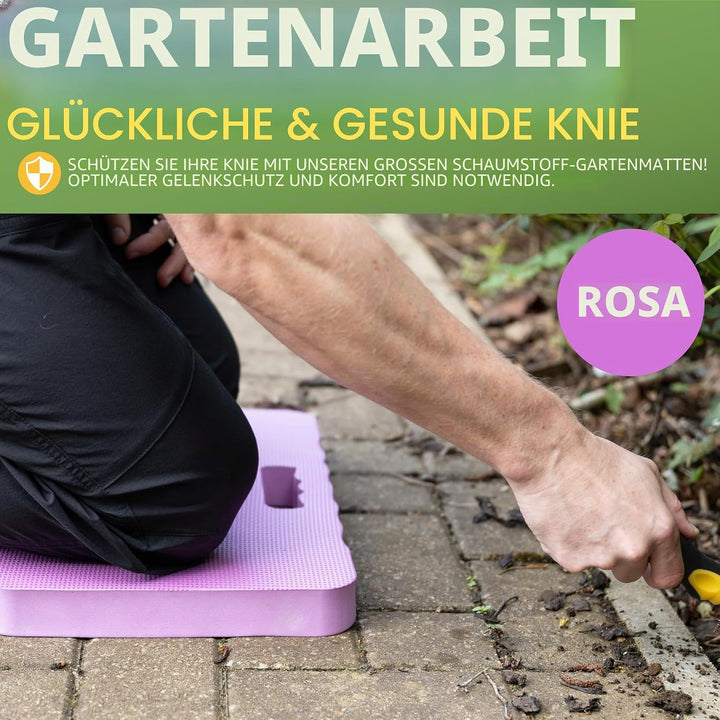 BLOSTM Pink Home & Garden Kniepolster – Kniepolster aus hochdichtem Schaumstoff mit 2 Texturen, Prem