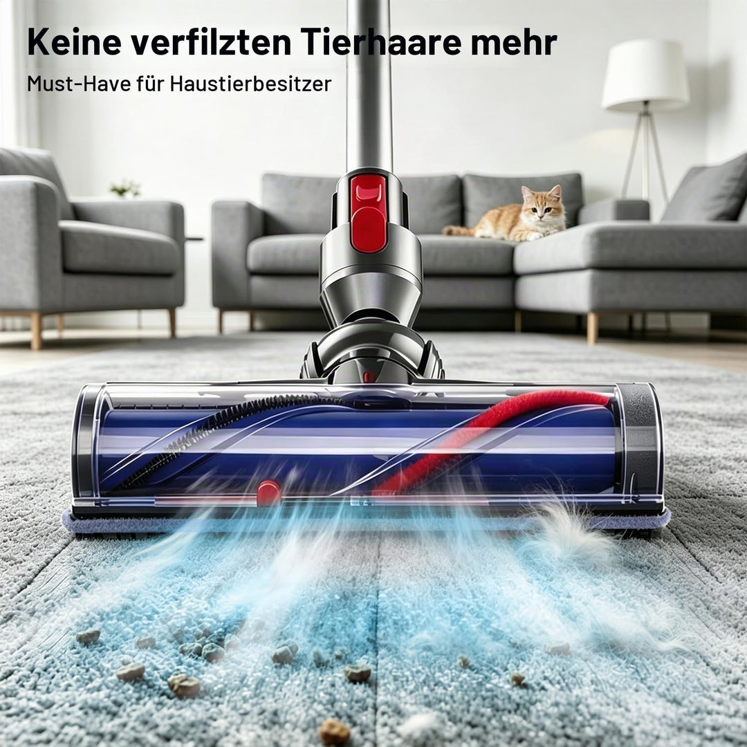 Ersatzkopf mit Anti-Verwicklungsfunktion für Dyson V7 V8 V10 V11 V15 Animal Cyclone Motorised, Schne