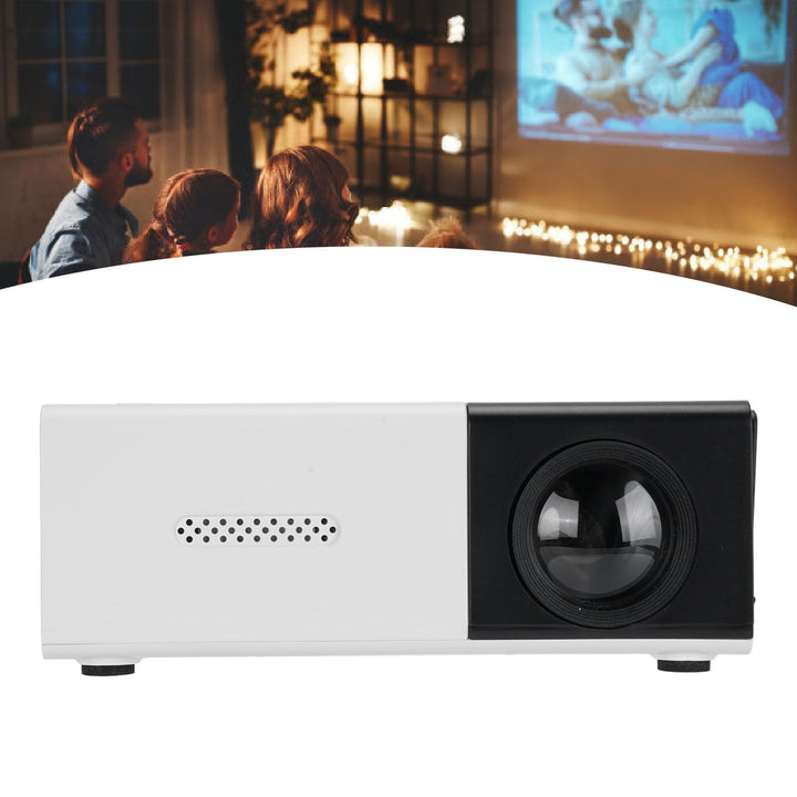 Projector, 1080p HD Tragbarer Filmprojektor, Smart Home Projector mit HDMI, USB, 3.5 Sound -Schnitts