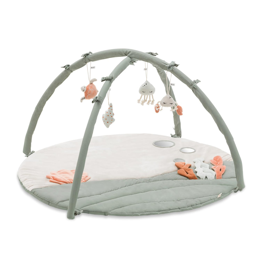 hauck Relax N Watch, Water Animals – Baby Spieldecke mit Spielbogen ab Geburt, Krabbeldecke mit Spie