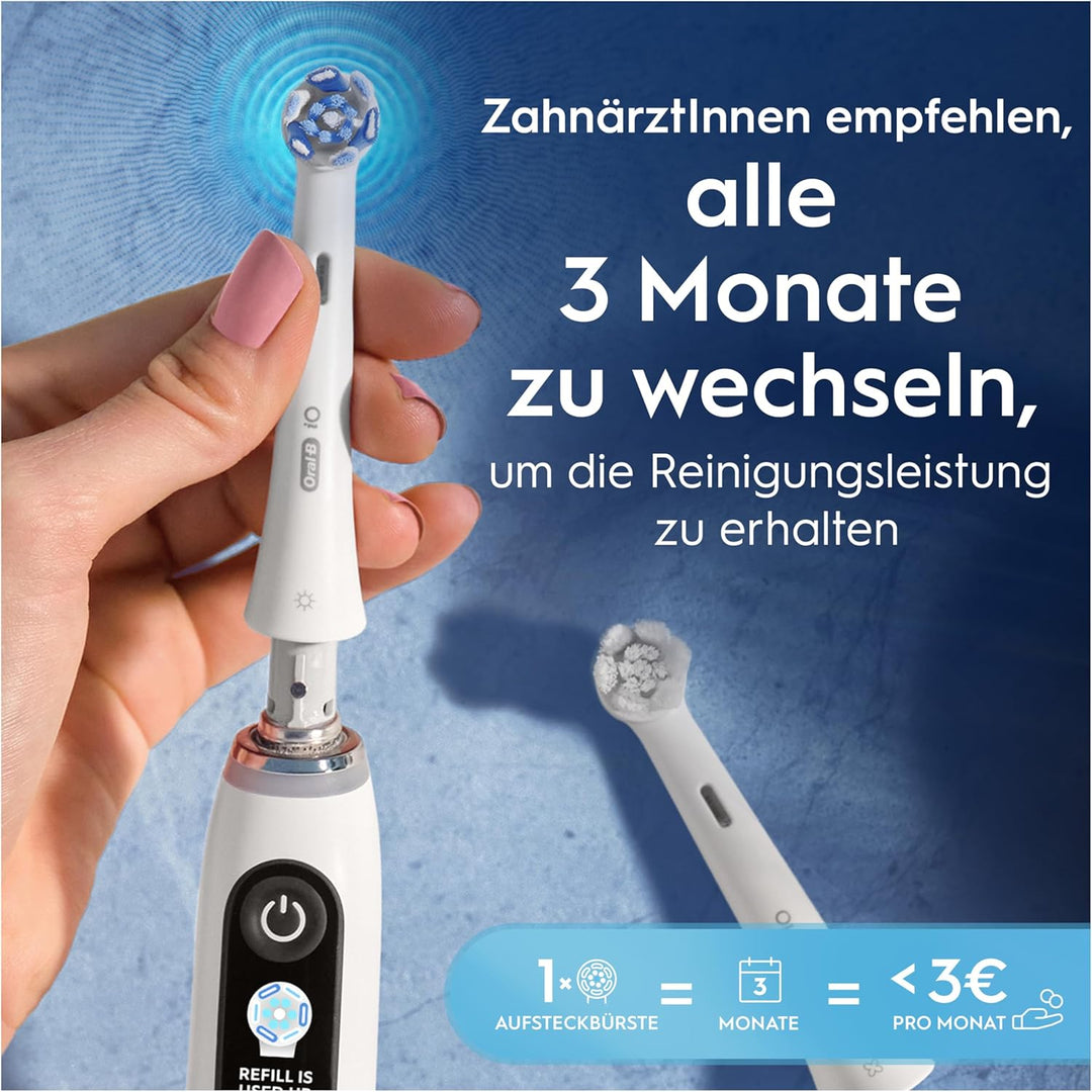 Oral-B iO Ultimative Reinigung Aufsteckbürsten für elektrische Zahnbürste, 8 Stück, ultimative Zahnr