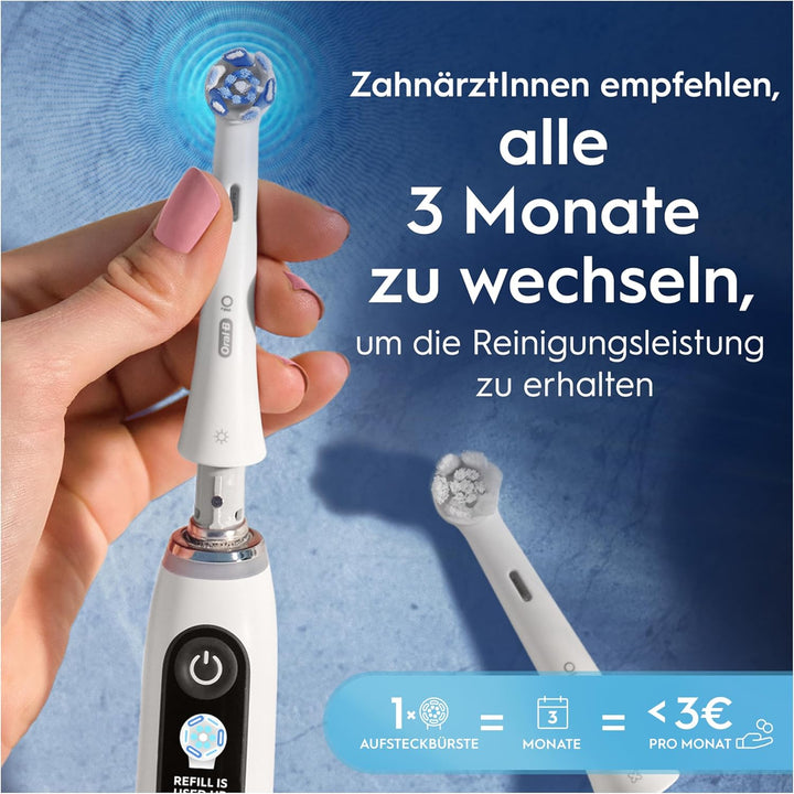Oral-B iO Ultimative Reinigung Aufsteckbürsten für elektrische Zahnbürste, 8 Stück, ultimative Zahnr