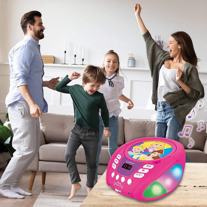 Lexibook RCd109DP Disney Transportable Player R/CD-RW mit neuen mehrfarbigen Lichteffekten, perfekt