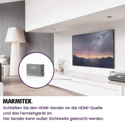 HDMI Extender LAN - Marmitek MegaView 90 - CAT 5e/6 Kabel oder Netzwerk (IP/LAN) - 1080p - 120m - Zu