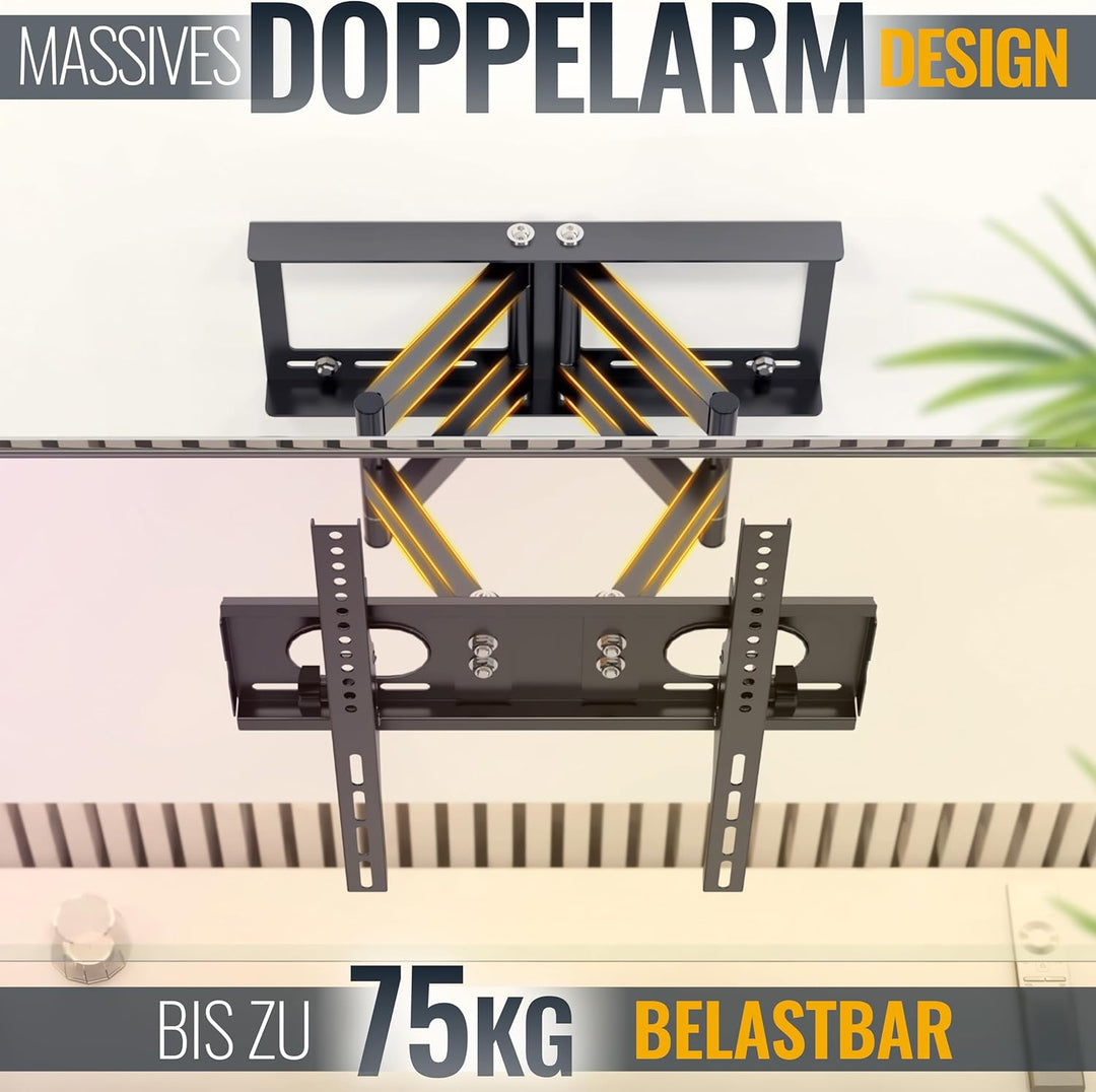 RICOO TV Wandhalterung Fernseher Schwenkbar Neigbar für 32-65 Zoll, Universal TV Halterung R28, Fern