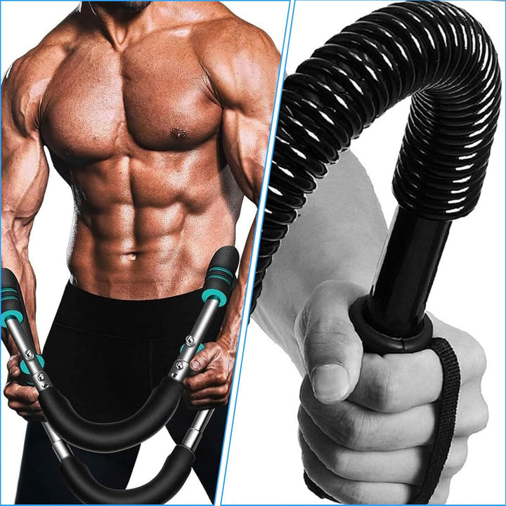 Twister Armtrainer, U-förmiger Twister Armtrainer, Verstellbarer Brust Expander 66–110 Lb mit 3 Wide