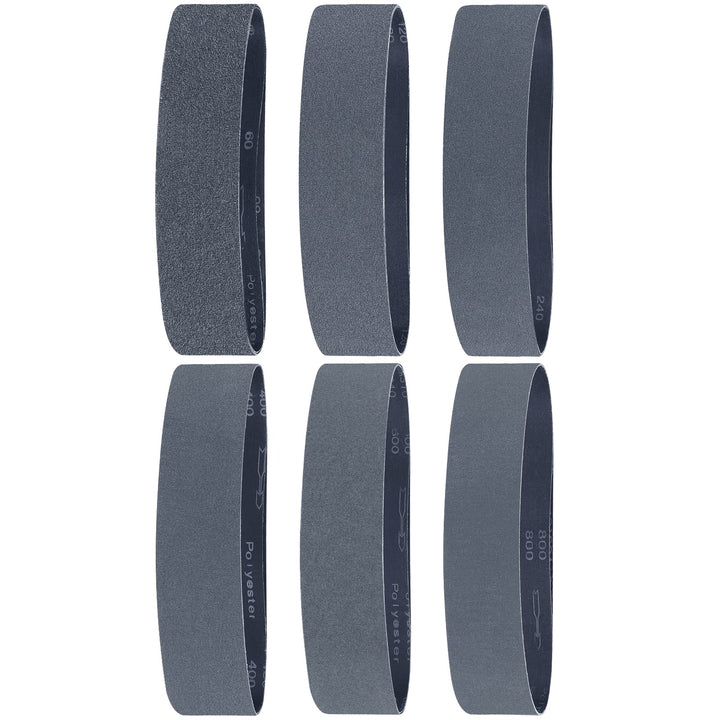 Schleifbänder 50 x 686mm- 12 Stück 2 X 60/120/240/400/600/800 Grit Siliziumkarbid-Schleifbänder zum